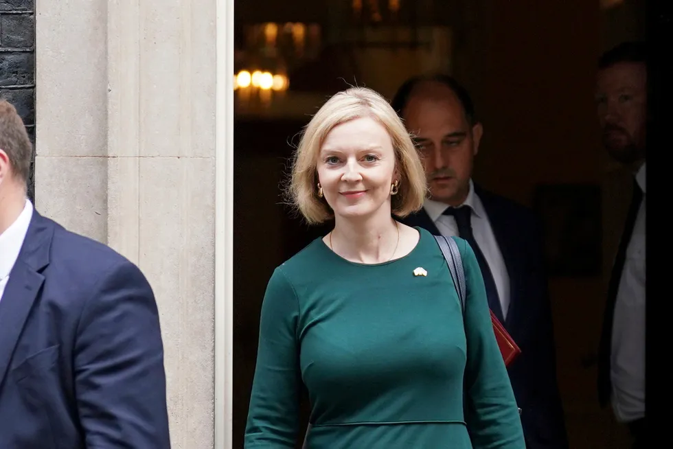 Making moves: UK Prime Minister Liz Truss leaves 10 Downing Street for the House of Commons to set out her energy plan