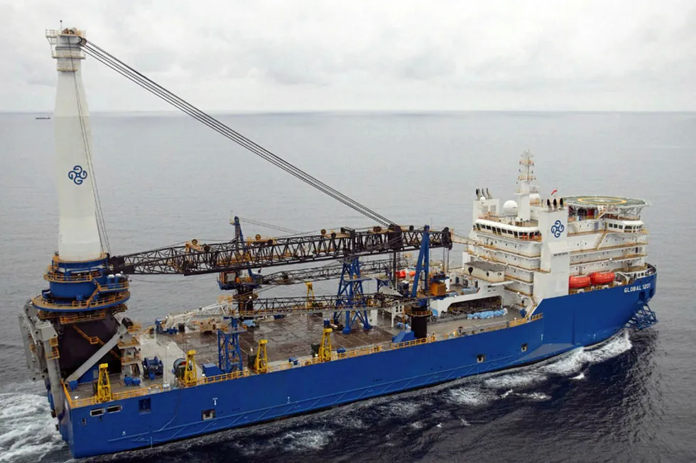 In demand: the pipelay vessel Timas 1201, pictured while named Global 1201