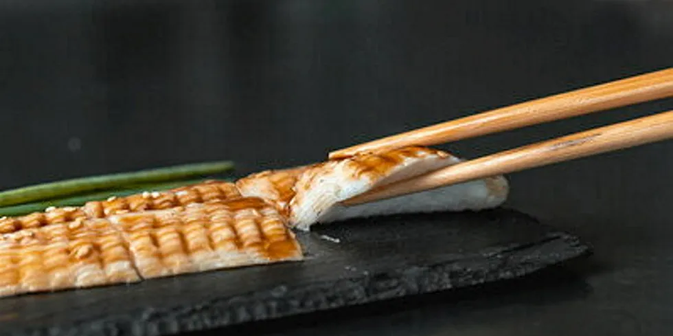 Steakholder Foods' proprietary plant-based, 3D-printed eel.