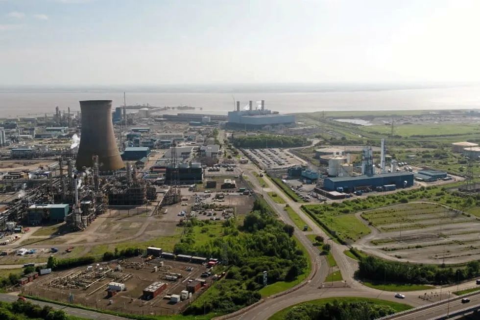 Aerial photograph of the Saltend Chemicals Park