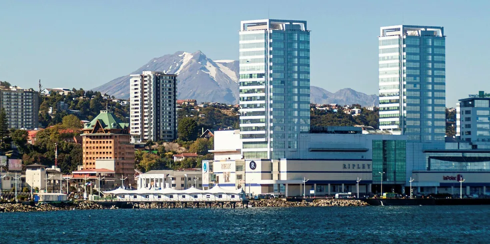 Havnen i Puerto Montt i Chile.