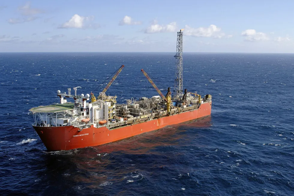 Maintenance: the Terra Nova FPSO offshore Newfoundland will soon undergo maintenance work at the Bull Arm Fabrication site