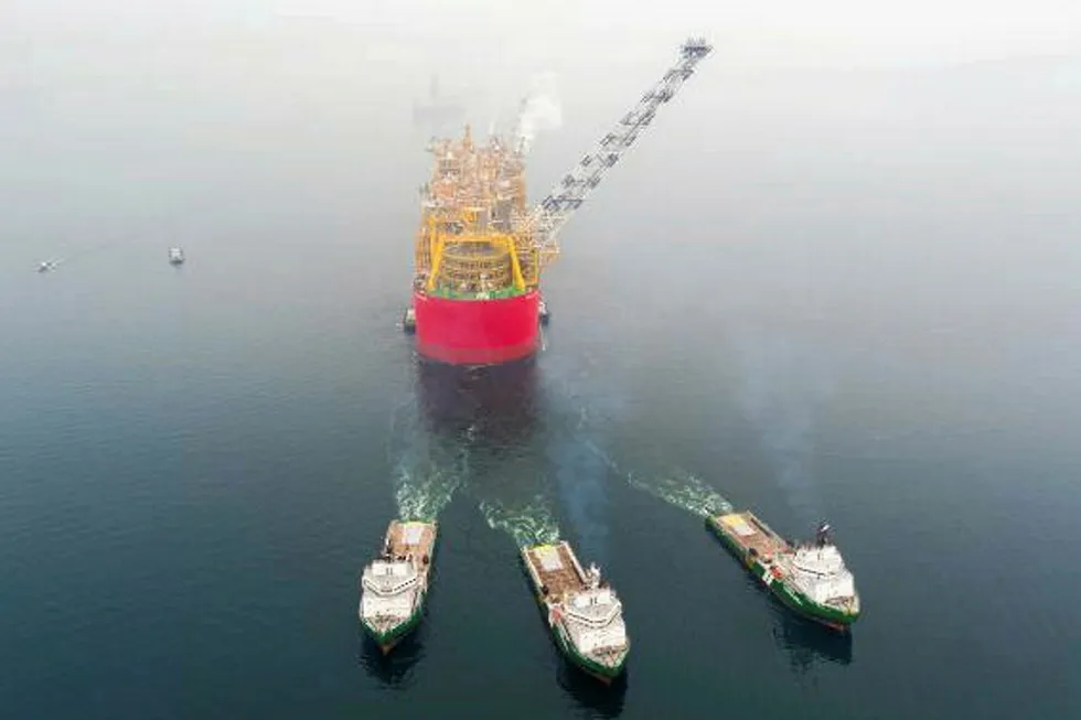 Sailaway: Prelude FLNG vessel under tow