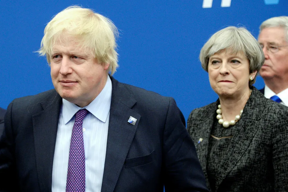 Boris Johnson var inntil i sommer utenriksminister i statsminister Theresa Mays regjering. Han fortsetter kampen for en «hard» brexit fra utsiden av regjeringen.