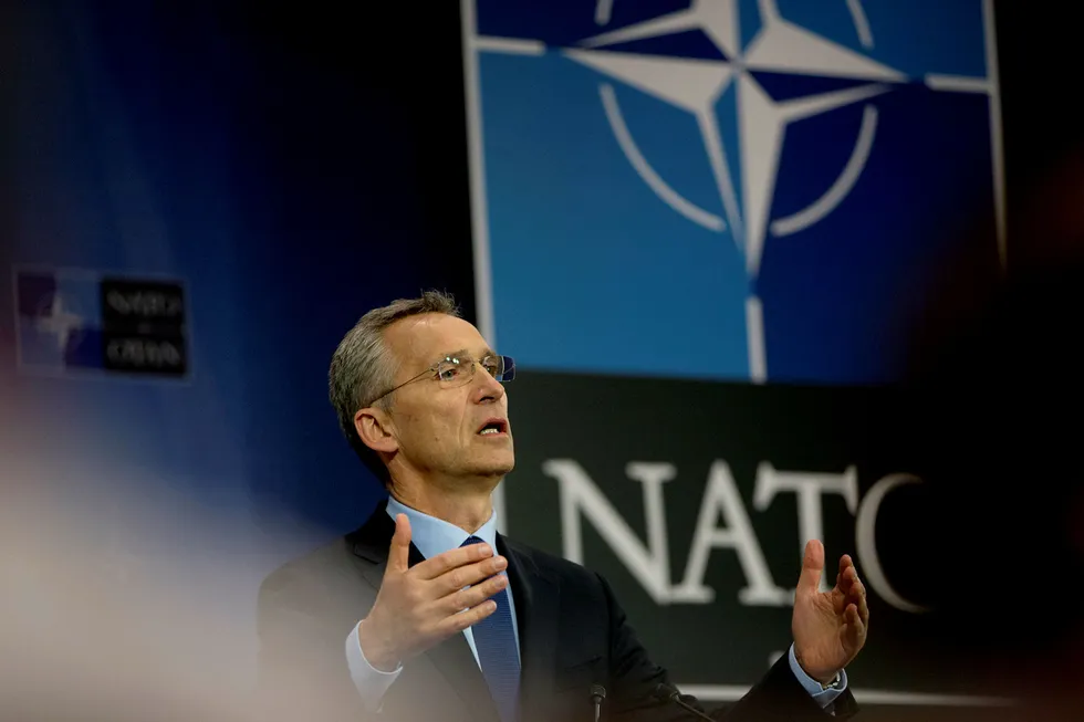 Nato ønsker ikke å ha sitt neste årsmøte i Tyrkia. Her Natos generalsekretær Jens Stoltenberg Foto: Virginia Mayo/AP photo/NTB scanpix