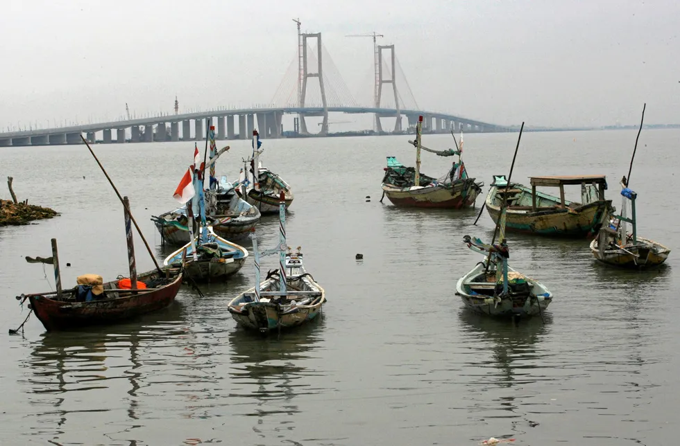Floater deal: the Suramadu toll bridge, connecting the East Java capital of Surabaya to Indonesia's Madura island.