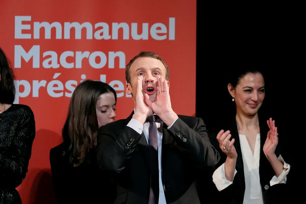 Emmanuel Macron ligger nå best an på målingene til å bli Frankrikes neste president. Foto: Gonzalo Fuentes/Reuters/NTB scanpix