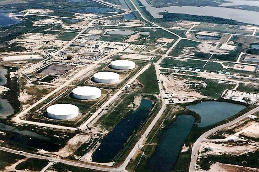 Major withdrawal: The Biden administration will release 180 million barrels of oil from the US Strategic Petroleum Reserve. Shown here is the Bryan Mound storage facility in Brazoria County, Texas, one of four SPR sites in the US