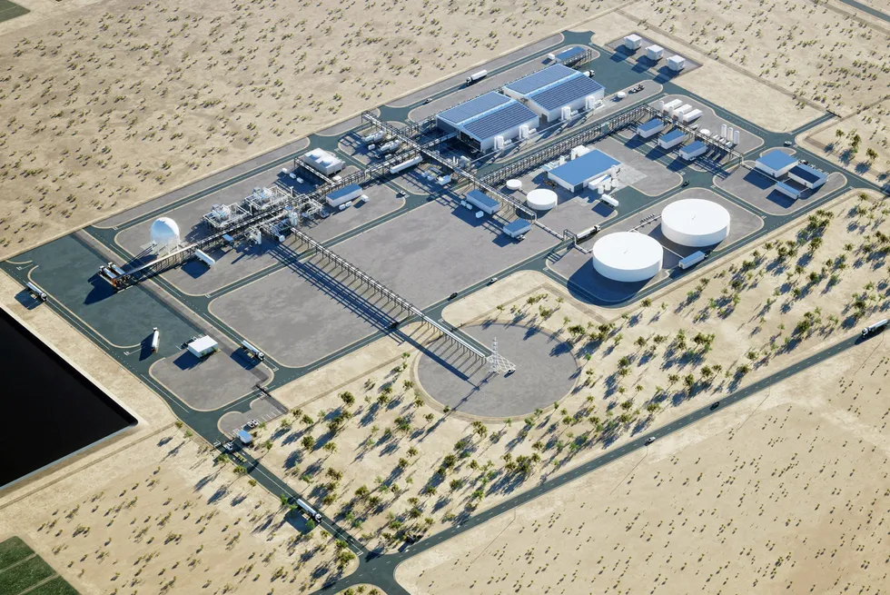 A rendering of the proposed Phoenix Hydrogen Hub.