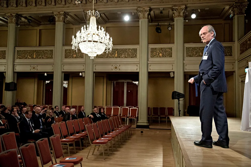 Sentralbanksjef og leder av Basel-komiteen, Stefan Ingves i Sveriges Riksbank. Foto: Aleksander Nordahl