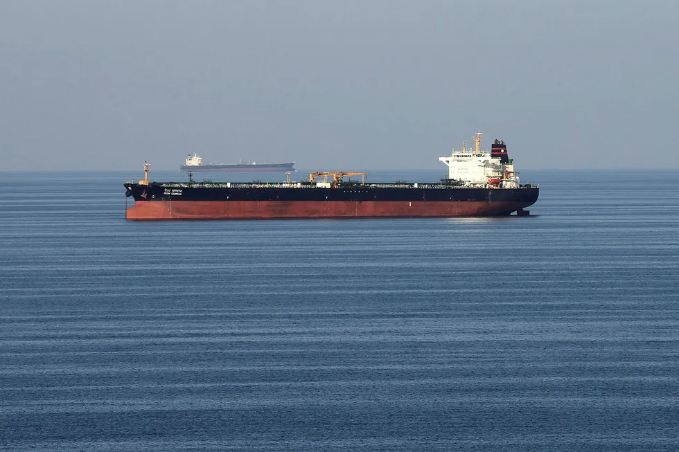 Tensions: Oil tankers pass through Strait of Hormuz