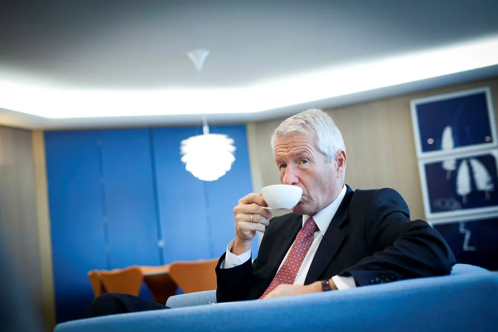 Generalsekretær Thorbjørn Jagland i Europarådet på sitt kontor Strasbourg. Foto: Gunnar Lier