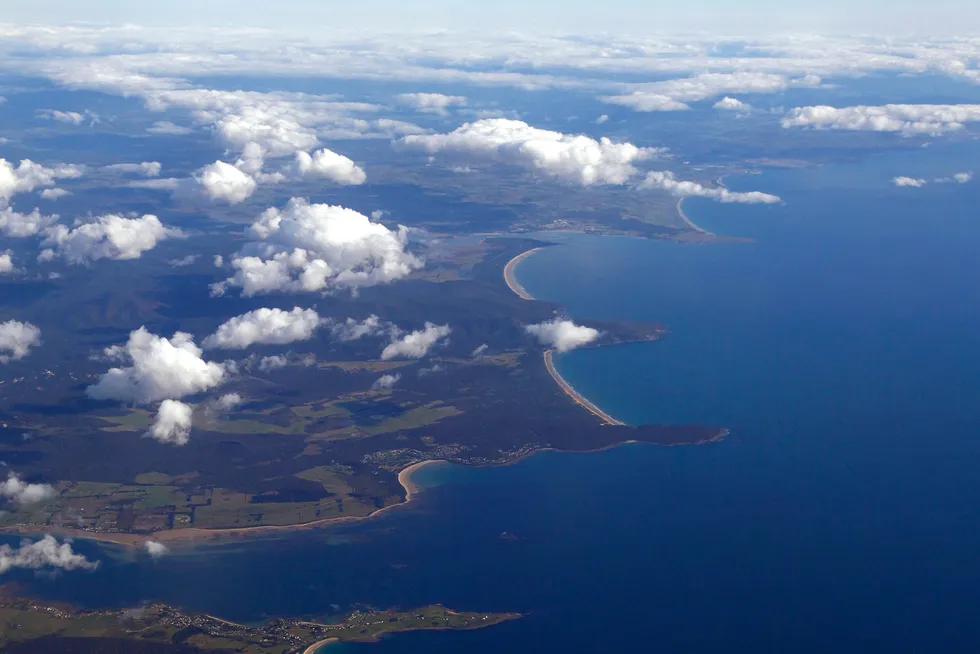Green hydrogen plans: a stretch of coastline can be seen on Tasmania's north-west on the outskirts of Launceston, near where the proposed H2TAS facility would be built