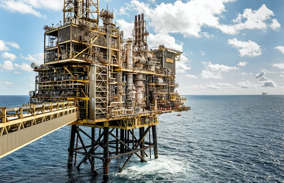Production: a platform in the UK North Sea, where new licensing is expected to be launched next month