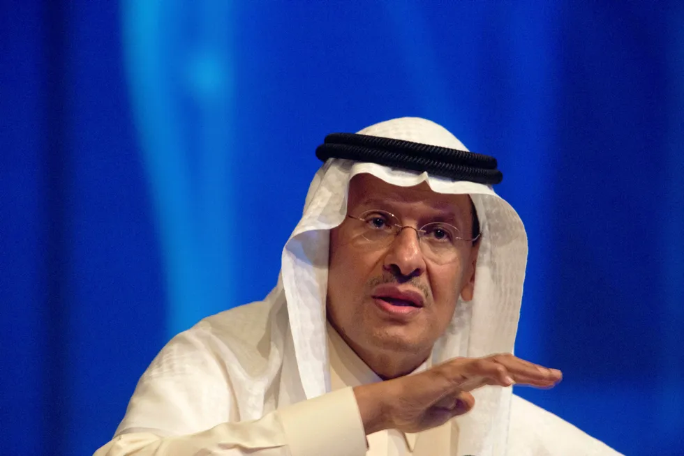 Unfazed: Saudi energy minister Abdulaziz bin Salman said Monday that he's 'comfortable' with higher oil prices as Opec member nations struggle to increase production
