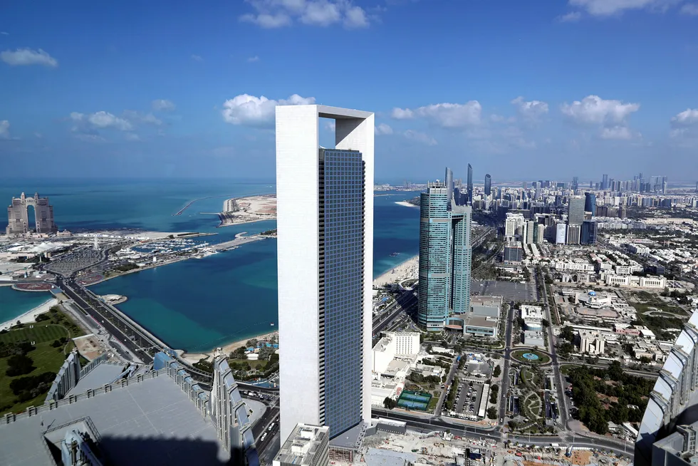 Standing tall: Adnoc's headquarters dominate the skyline in Abu Dhabi in the United Arab Emirates