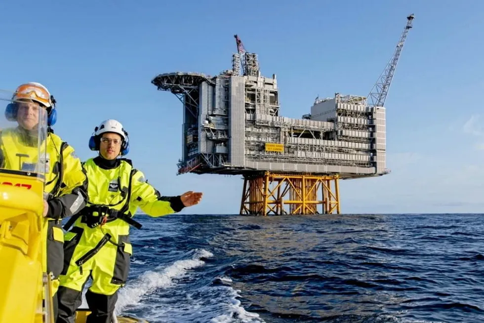 The Edvard Grieg platform offshore Norway.