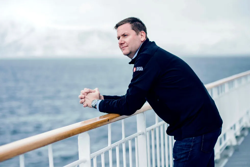 Daniel Andreas Skjeldam, administrerende direktør for Hurtigruten. Foto: Fartein Rudjord