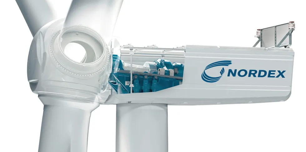 Image of Nordex's Delta4000 turbine platform of 4MW-plus machines
