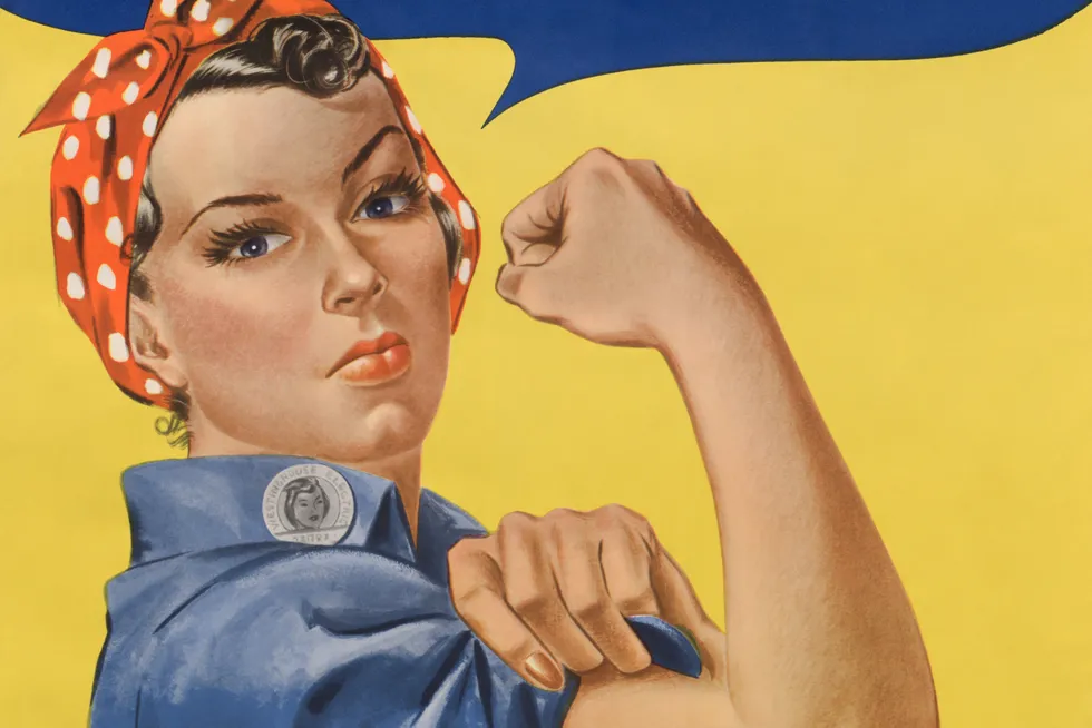 We can do it! Den ikoniske posteren fra 1943 ble senere brukt som symbol for kvinnebevegelsen. We Can Do It! Av J. Howard Miller /National Museum of American History.