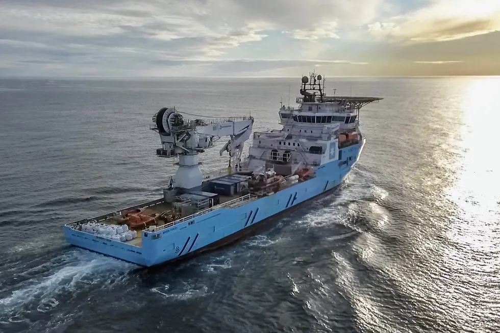 West Africa call: the Maersk Forza subsea support vessel will soon be on route to Angola