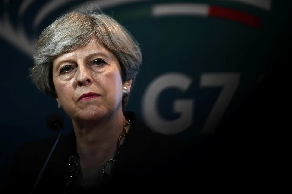 Storbritannias statsminister Theresa May har gjort det dårlig på flere målinger den siste tiden. Foto: JUSTIN TALLIS/AFP Photo