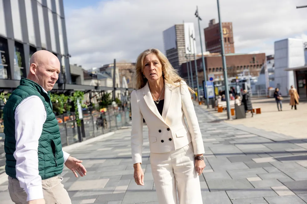 Rune Paulseth går av som toppsjef i Hjem.no bare måneder etter utrullingen av den nye boligplattformen. Her sammen med styreleder Grethe Meier, som føler seg trygg på valget av hans etterfølger.