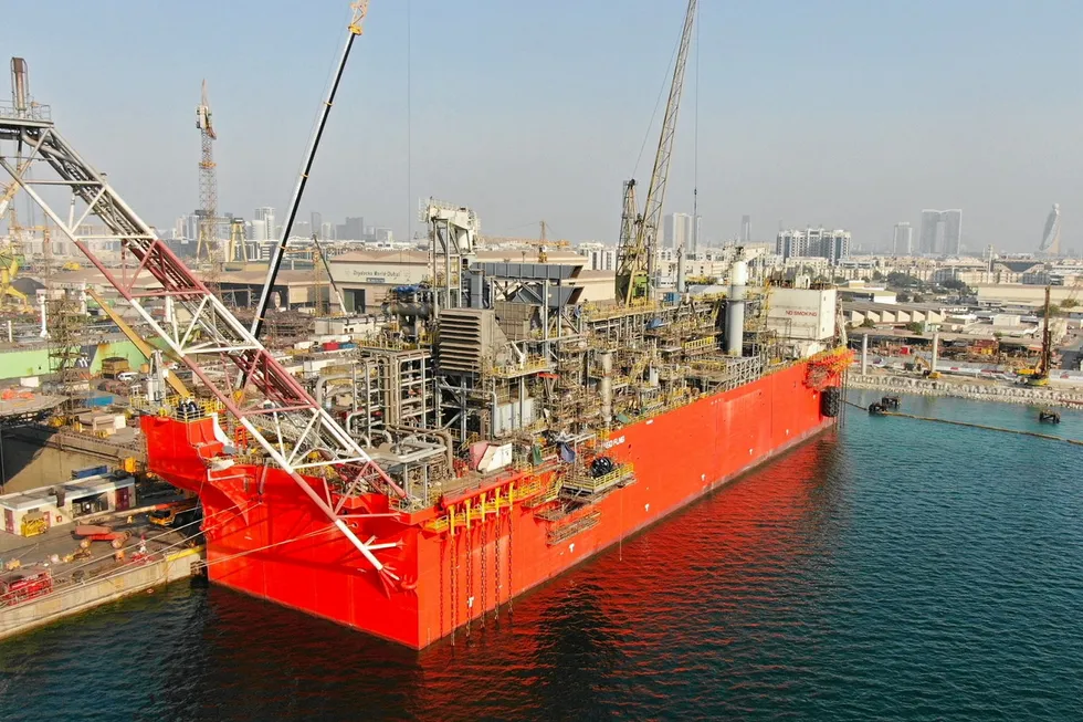 Completed: The Tango FLNG vessel will be moored three kilometres offshore Congo-Brazzaville.