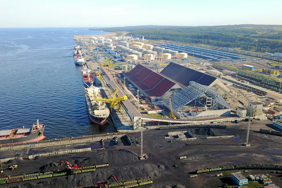 Growing importance: Baltic port of Ust-Luga in the northwest of Russia