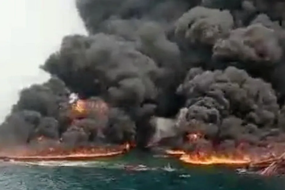 Fireball: the explosion on the Trinity Spirit FPSO destroyed the vessel