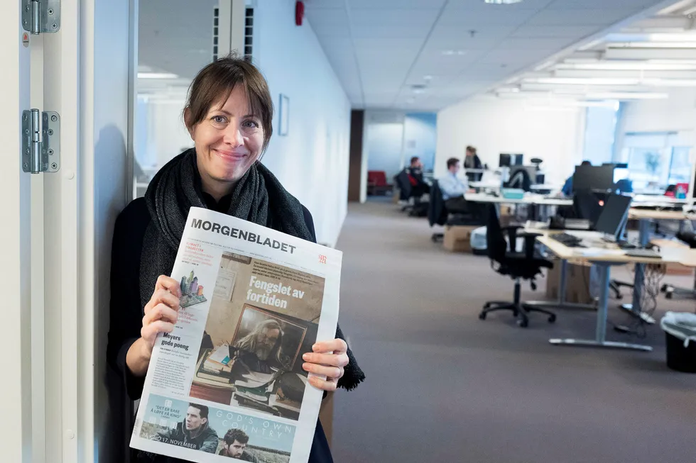 Ansvarlig redaktør Anna B. Jenssen i Morgenbladet sliter med indre stridigheter.