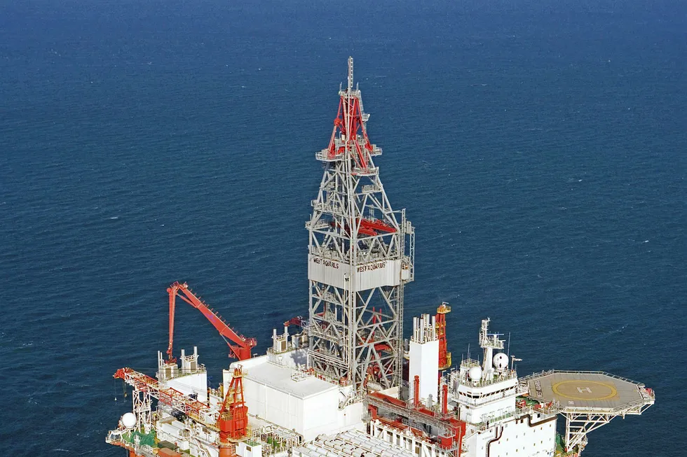 On target: the Seadrill semi-submersible West Aquarius drilled the Bay du Nord discovery well