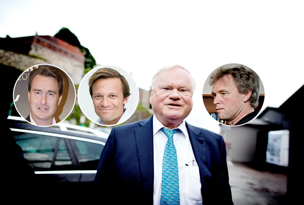 Cato Sælid (fra venstre), Morten Angelil, John Fredriksen og Per Magne Jensen satser på teknologiselskapet The Future Group. Foto: DN og Eltek