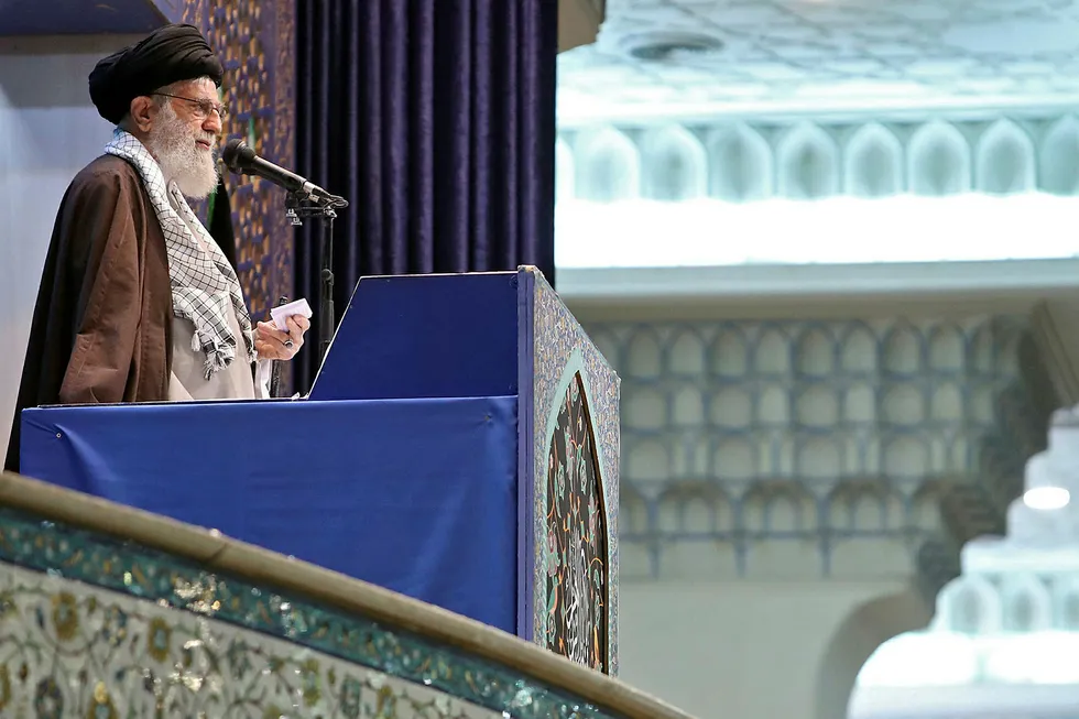 Rallying call: Iran's Supreme Leader Ayatollah Ali Khamenei