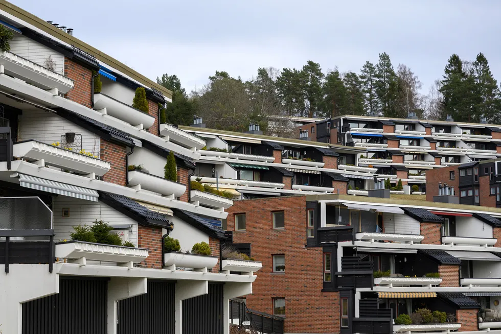 Obos-prisene i Oslo har steget det siste året. Avbildet er leiligheter på Ullern i Oslo.