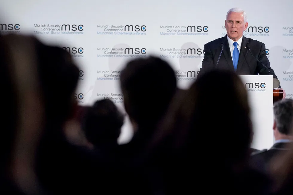 USAs visepresident Mike Pence var skarp og formanende overfor europeiske allierte under sikkerhetskonferansen i München nylig.