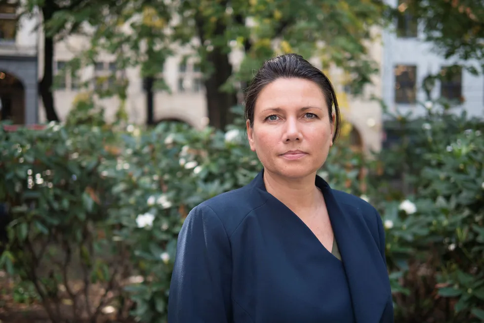Heidi Nordby Lunde, stortingsrepresentant og leder for Oslo Høyre mener yrkesaktive menn bør gi hjemmeværende ektefeller lønn. Foto: Petter Berntsen,