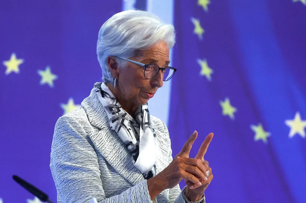Sentralbanksjef Christine Lagarde i Den europeiske sentralbanken.