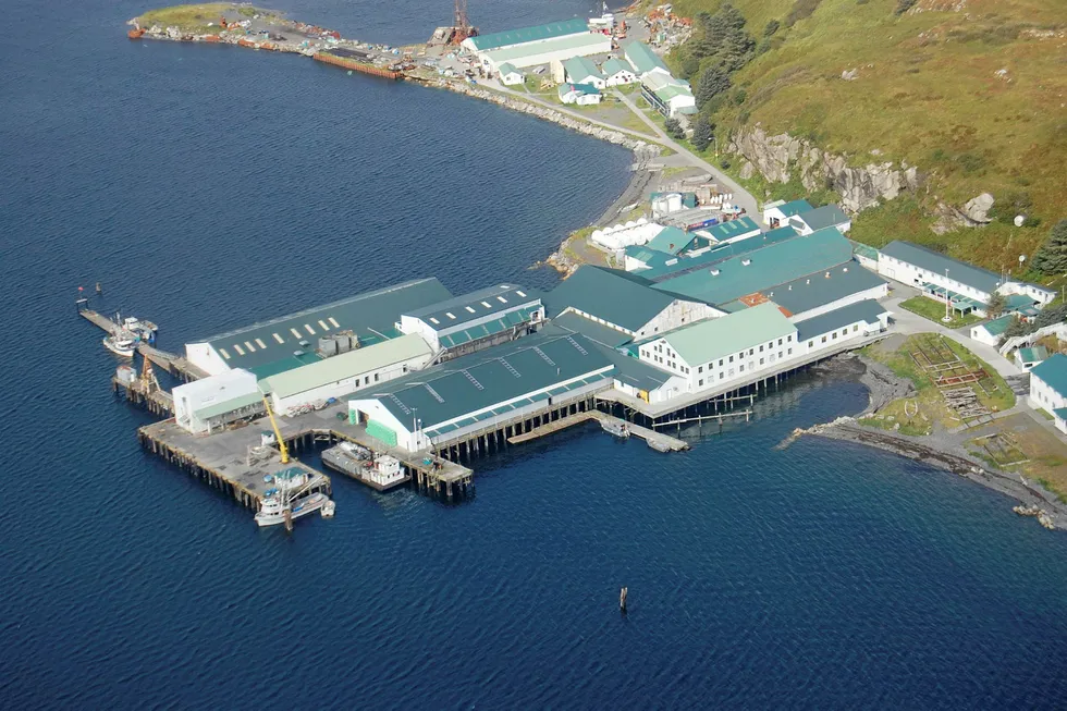 OBI Seafoods' processing plant in Alitak, Alaska.