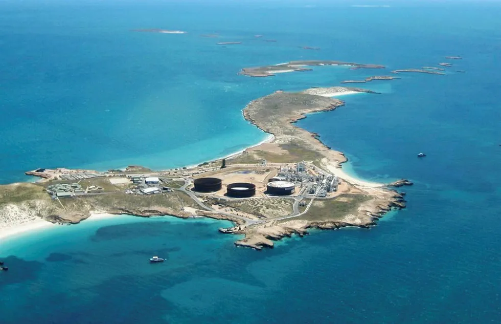 Important hub: Santos operates the Varanus Island processing facility off Western Australia