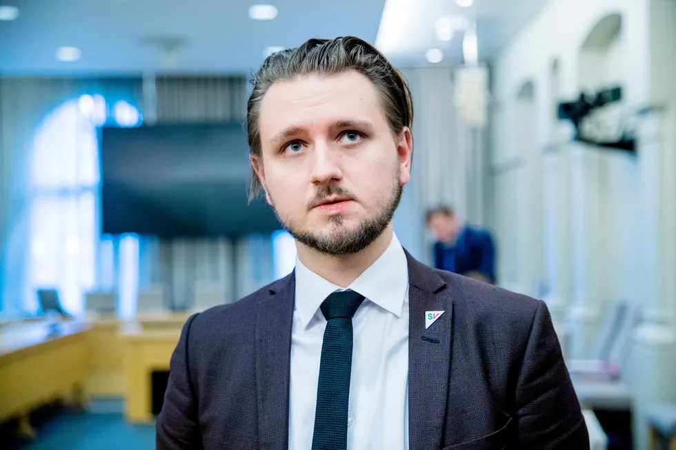 Freddy André Øvstegård leder Stortingets arbeids- og sosialkomité. Han vil ikke si noe om SV støtter de streikende arbeiderne i Akademikerne eller ikke.