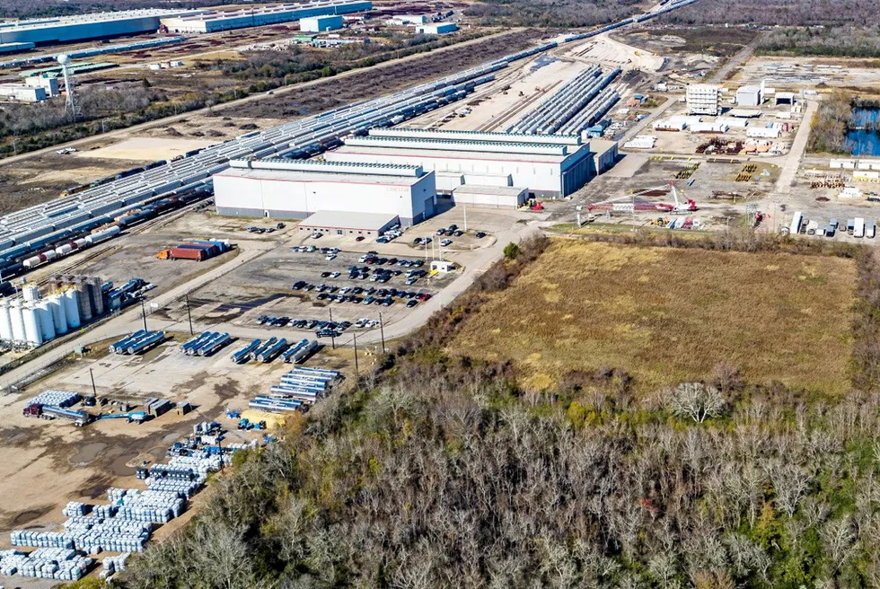 An aerial view of the acquired site in Baytown, Texas.