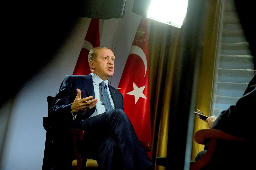 President Recep Tayyip Erdogans forslag til presidentsystem betyr tilbakeskritt for demokrati i Tyrkia, heter det i en ny rapport. Foto: Michael Nagle/Bloomberg
