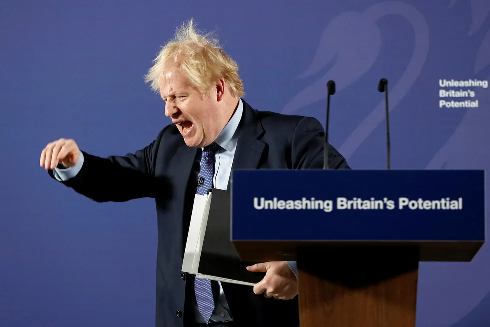 New position: British Prime Minister Boris Johnson will now embark on 11 months of talks with Brussels