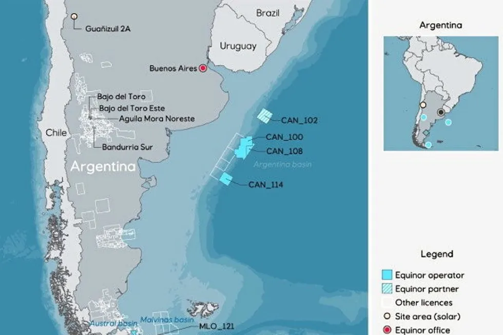 More time: Equinor exploration blocks offshore Argentina