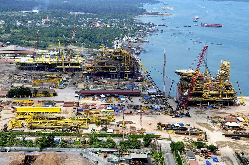 Hive of activity: an historic view of Malaysia Marine and Heavy Engineering's east yard in Johor.