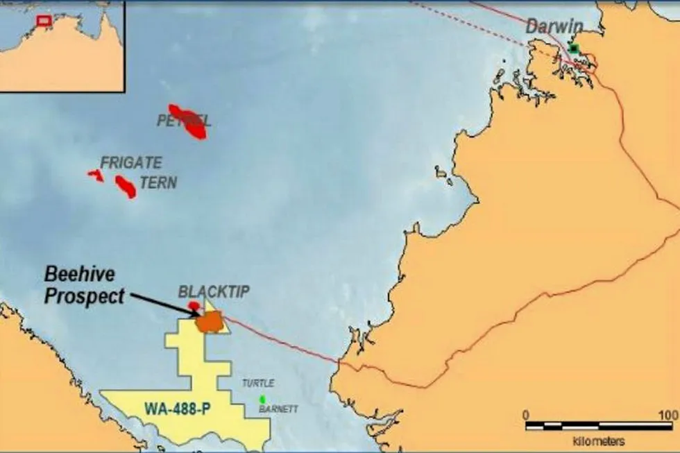 Offshore prospect: Beehive lies off the coast of Western Australia