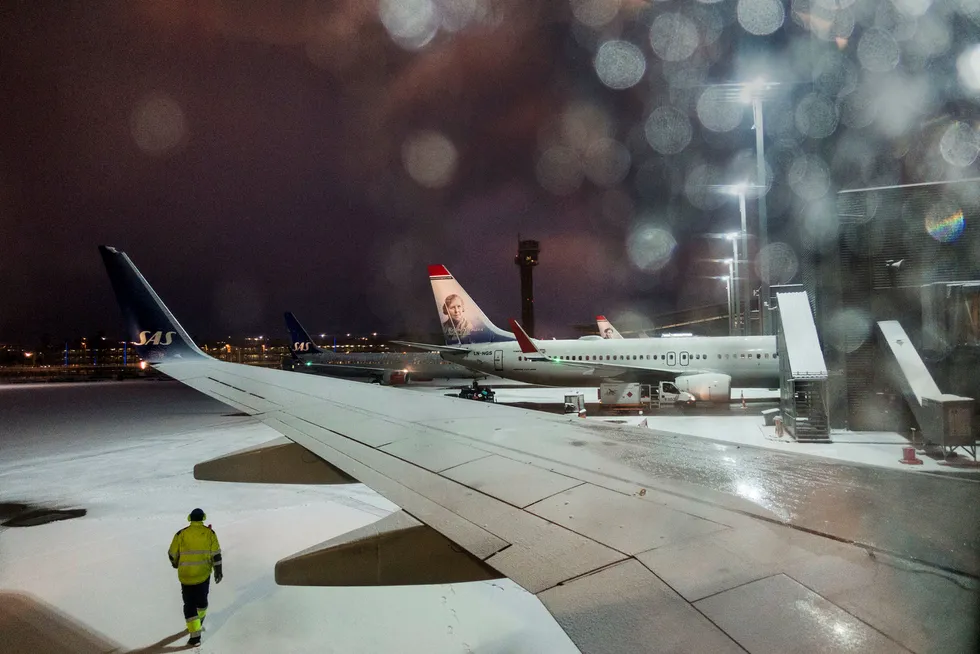 Streik blant bakkemannskapet på flyplasser i Finland og Tyskland. Foto: Per Thrana