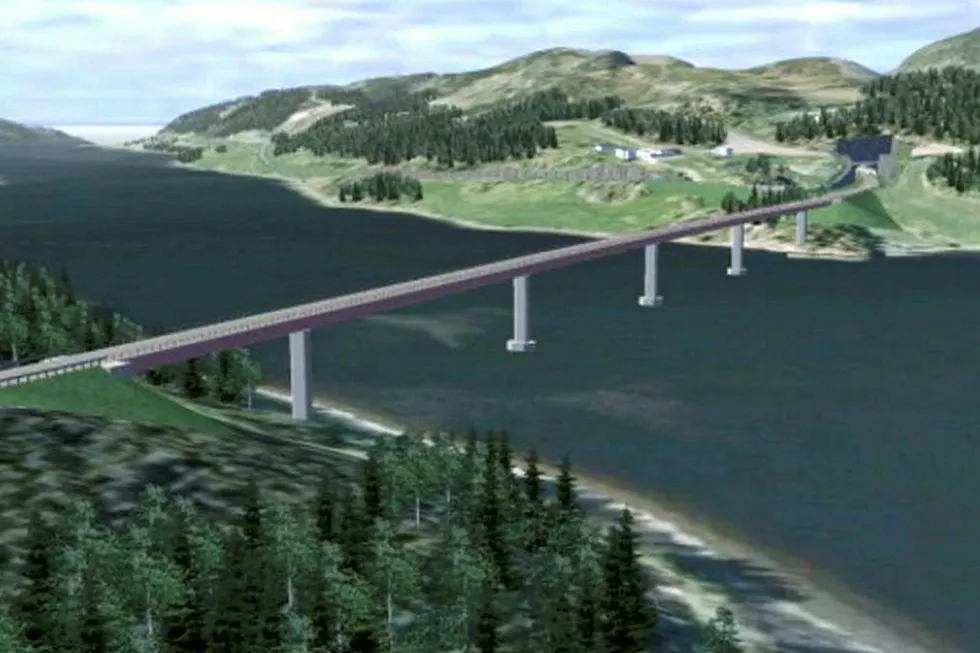 Sichuan Road and Bridge Group skal bygge Beitstadsundbrua. Foto: Statens vegvesen/NTB Scanpix