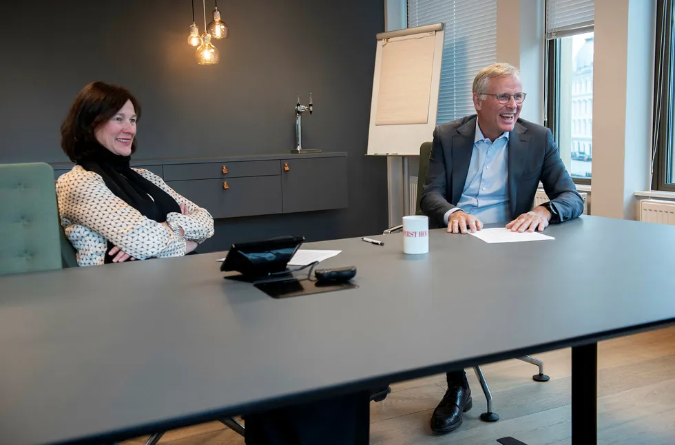 First House forteller om resultater for 2018. Per Høiby, administrerende direktør og partner sammen med Kari Holm Hejna (partner og styreleder).